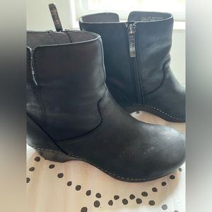 Dansko Meghan Burnished Calf Leather Bootie